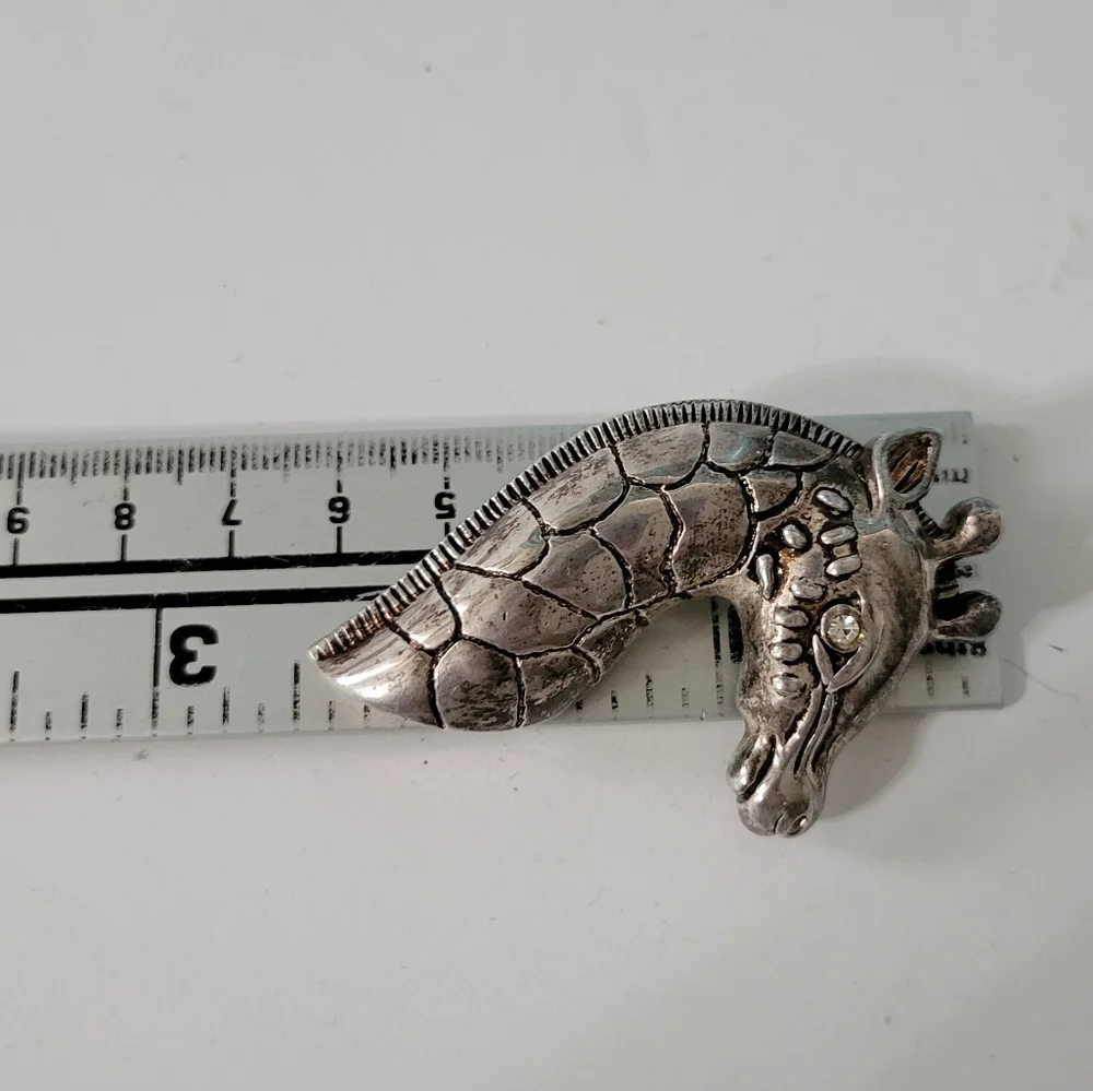 Giraffe Brooch Sterling Silver Tested